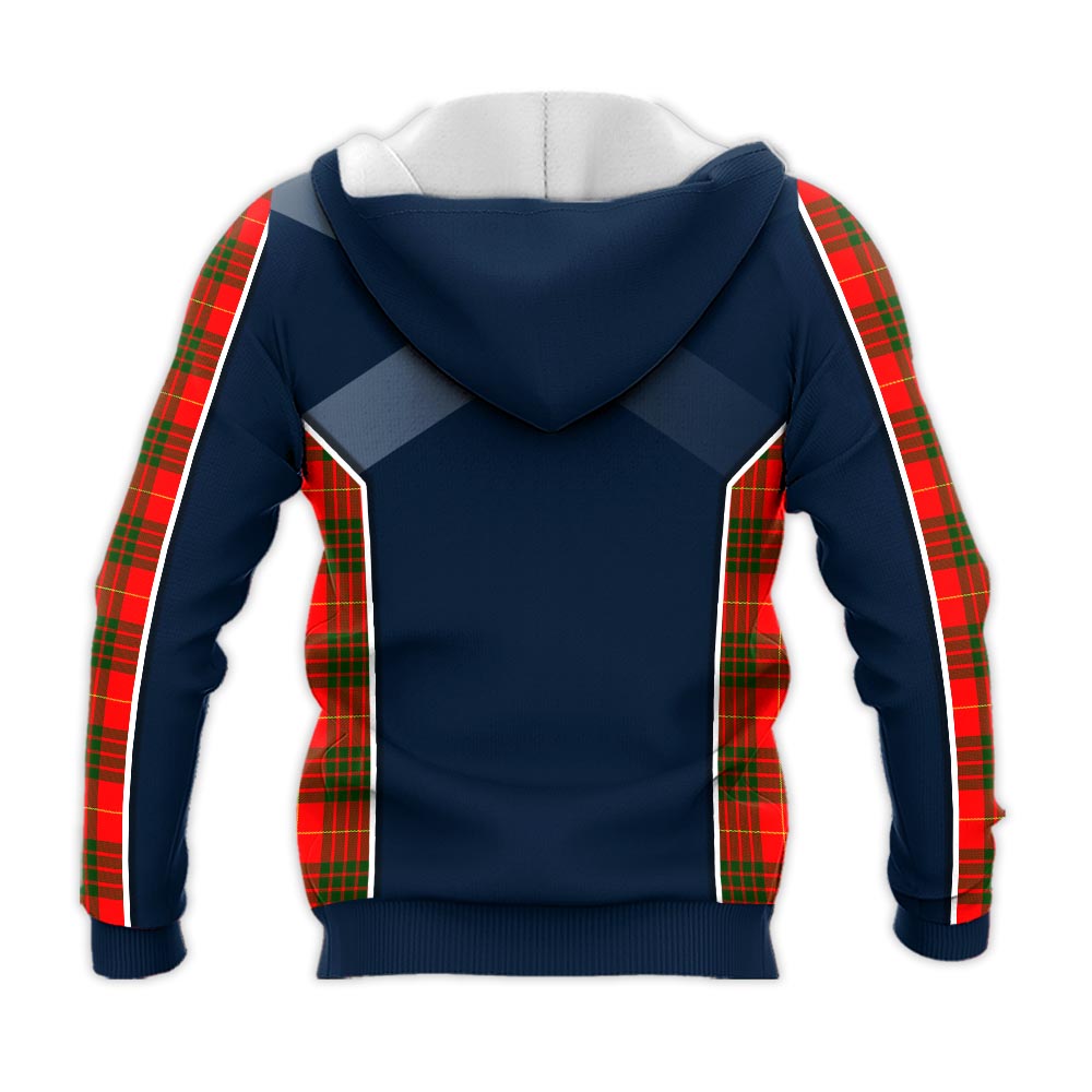 Tartan Vibes Clothing Cameron Modern Tartan Knitted Hoodie with Family Crest and Scottish Thistle Vibes Sport Style