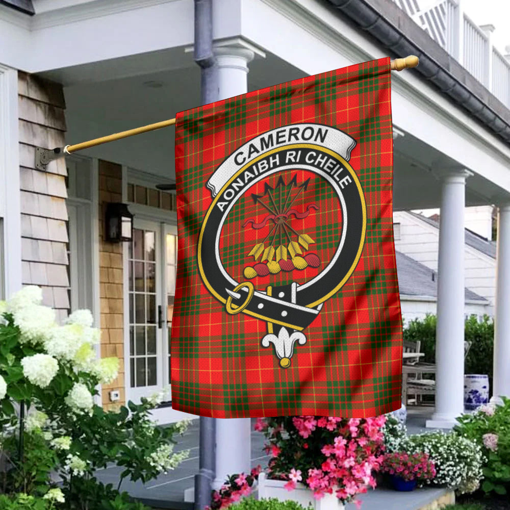 Cameron Modern Tartan Flag with Family Crest - Tartan Vibes Clothing