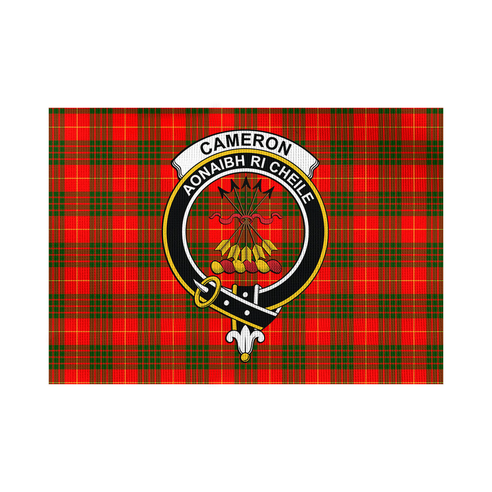 Cameron Modern Tartan Flag with Family Crest - Tartan Vibes Clothing