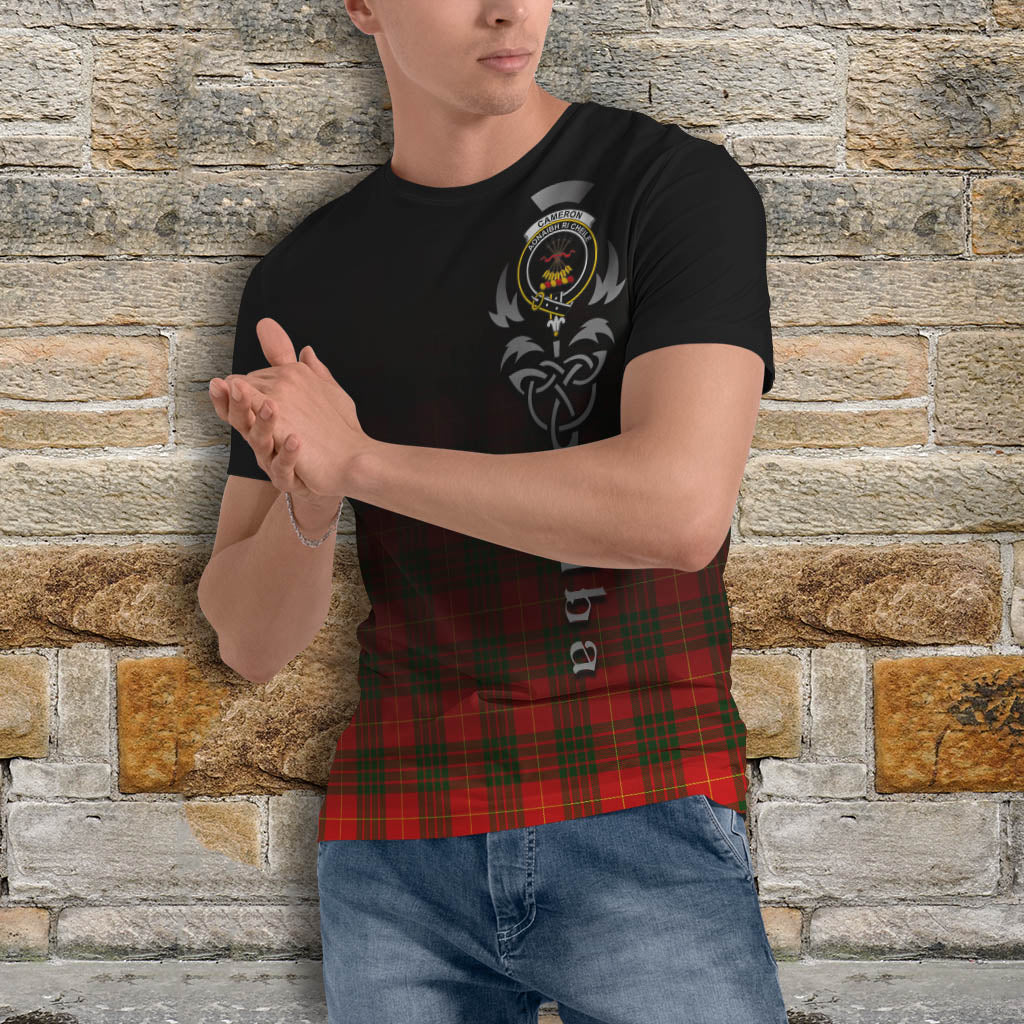 Tartan Vibes Clothing Cameron Modern Tartan T-Shirt Featuring Alba Gu Brath Family Crest Celtic Inspired