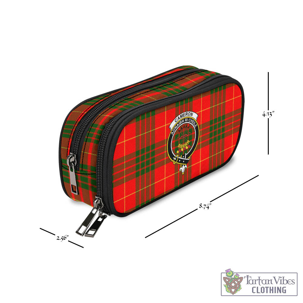 Tartan Vibes Clothing Cameron Modern Tartan Pen and Pencil Case with Family Crest