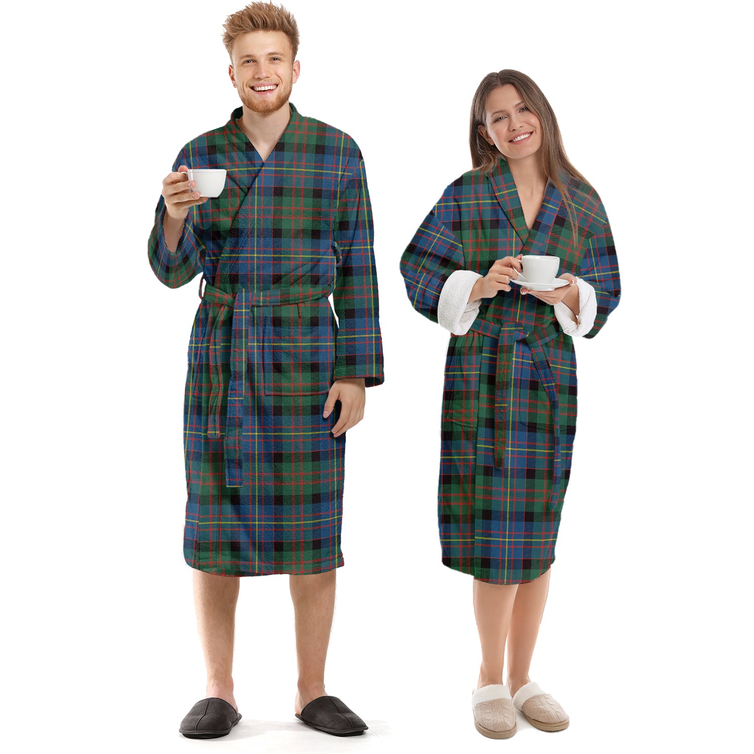 Cameron of Erracht Ancient Tartan Bathrobe Unisex S - Tartan Vibes Clothing