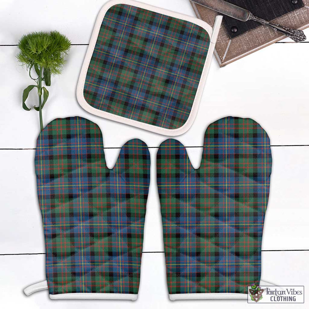 Cameron of Erracht Ancient Tartan Combo Oven Mitt & Pot-Holder Combo 1 Oven Mitt & 1 Pot-Holder White - Tartan Vibes Clothing