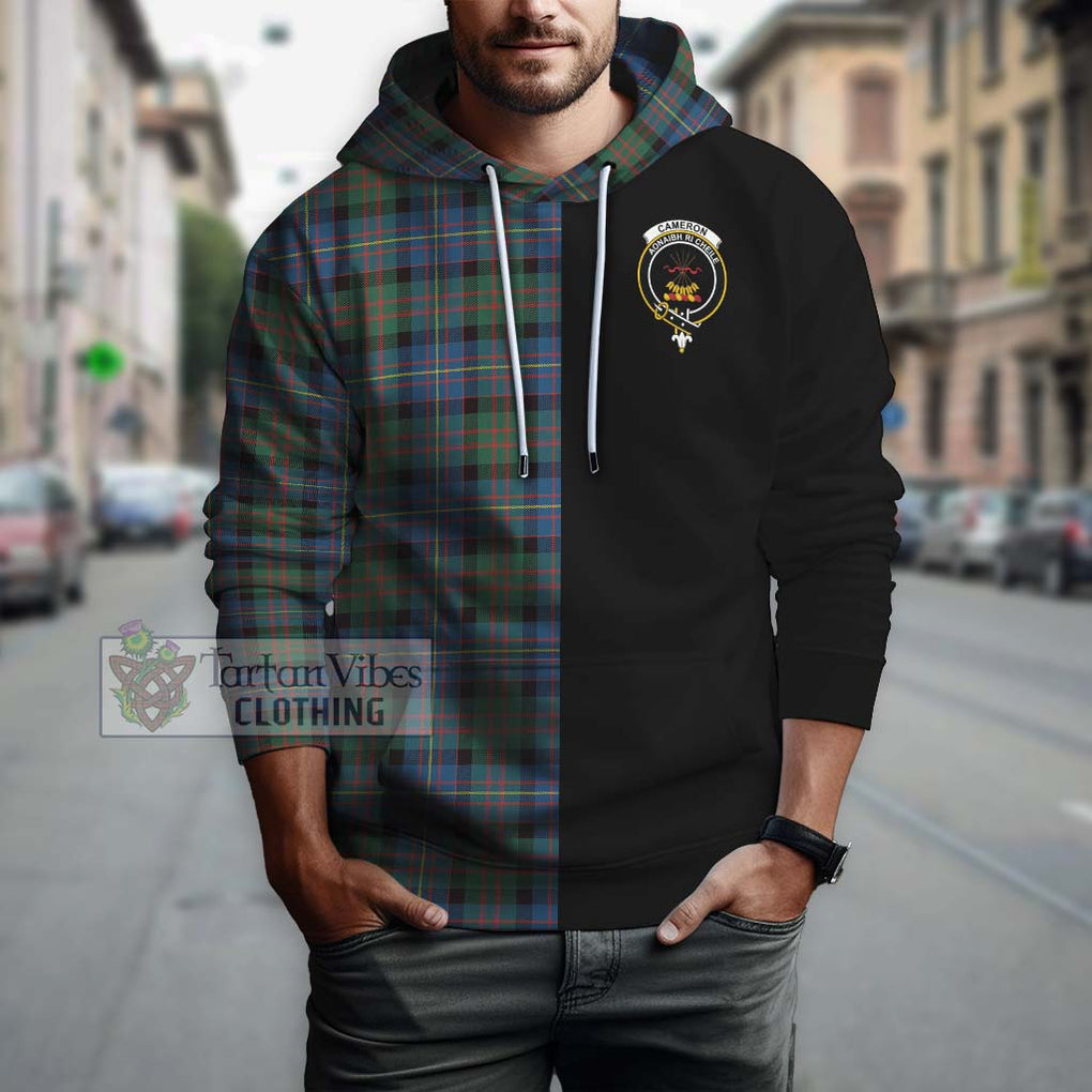 Cameron of Erracht Ancient Tartan Hoodie with Family Crest and Half Of Me Style Zip Hoodie - Tartanvibesclothing Shop