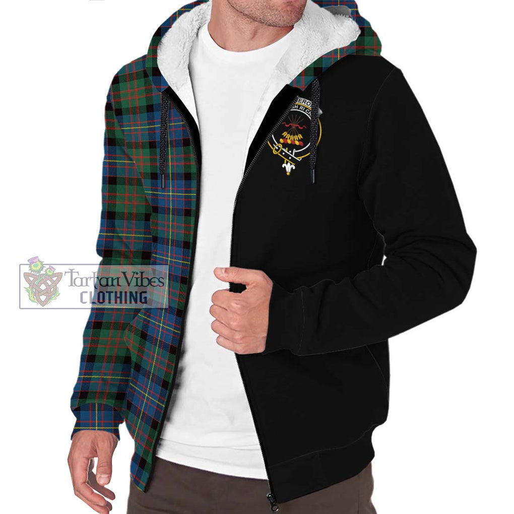 Cameron of Erracht Ancient Tartan Sherpa Hoodie with Family Crest and Half Of Me Style Unisex S - Tartanvibesclothing Shop