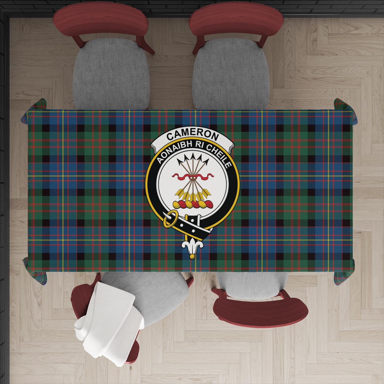 cameron-of-erracht-ancient-tatan-tablecloth-with-family-crest