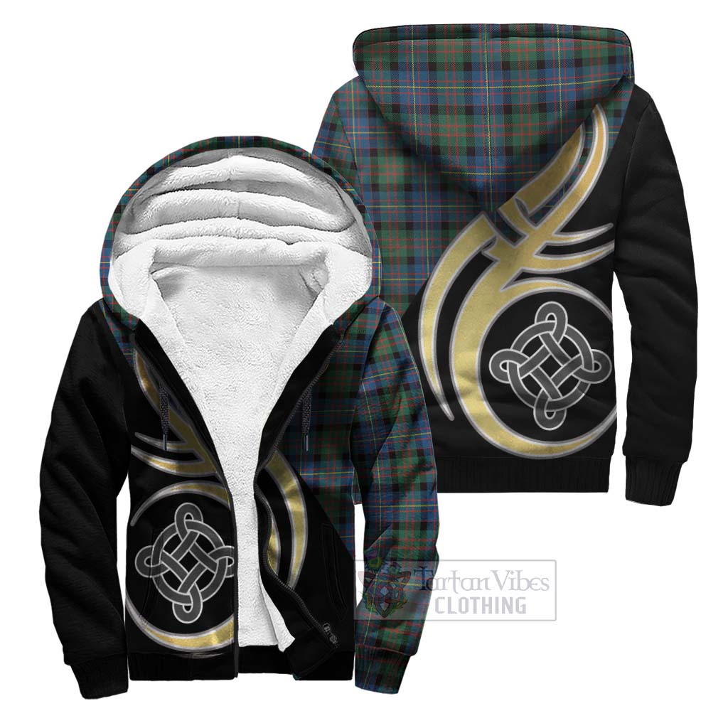 Cameron of Erracht Ancient Tartan Sherpa Hoodie with Family Crest and Celtic Symbol Style Unisex S - Tartan Vibes Clothing