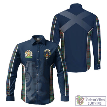 Cameron of Erracht Ancient Tartan Long Sleeve Button Up Shirt with Family Crest and Lion Rampant Vibes Sport Style