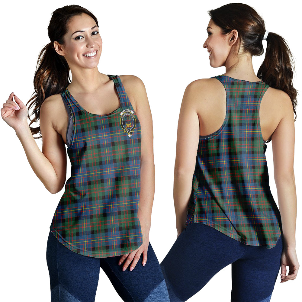 cameron-of-erracht-ancient-tartan-women-racerback-tanks-with-family-crest