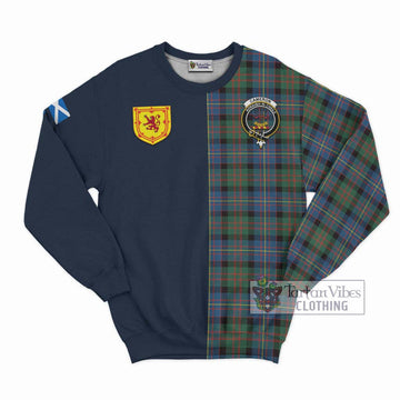 Cameron of Erracht Ancient Tartan Sweatshirt Alba with Scottish Lion Royal Arm Half Style