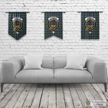 Cameron of Erracht Ancient Tartan Gonfalon, Tartan Banner with Family Crest