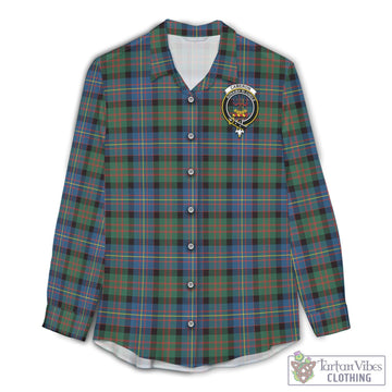 Cameron of Erracht Ancient Tartan Women's Casual Shirt with Family Crest