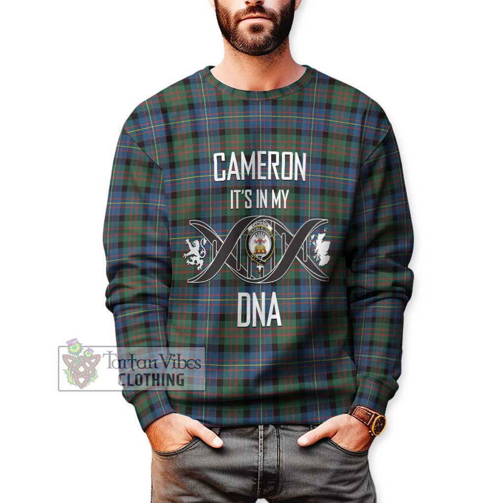 Cameron of Erracht Ancient Tartan Sweatshirt with Family Crest DNA In Me Style Unisex - Tartanvibesclothing Shop