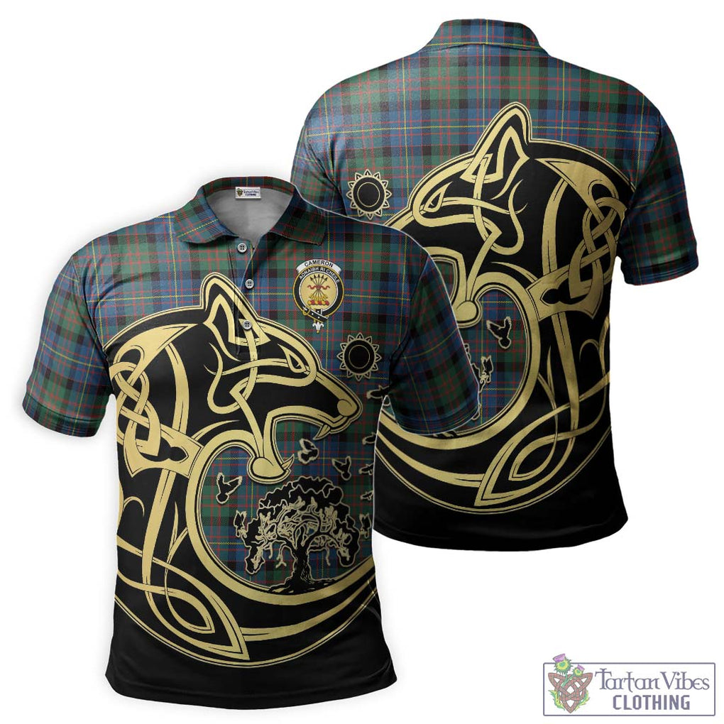 Cameron of Erracht Ancient Tartan Polo Shirt with Family Crest Celtic Wolf Style Kid - Tartanvibesclothing Shop