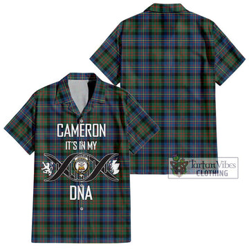 Cameron of Erracht Ancient Tartan Short Sleeve Button Shirt with Family Crest DNA In Me Style