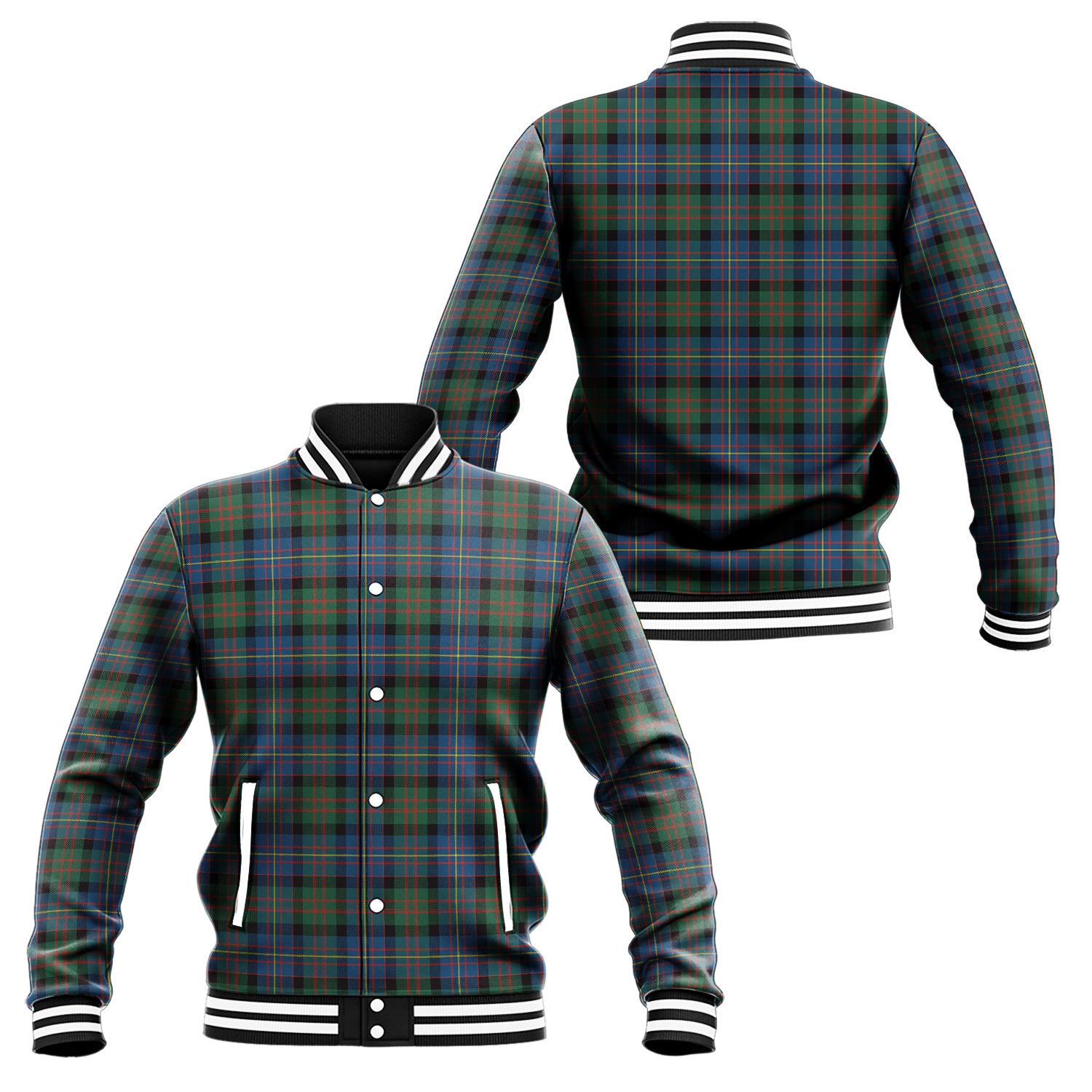 Cameron of Erracht Ancient Tartan Baseball Jacket Unisex - Tartan Vibes Clothing