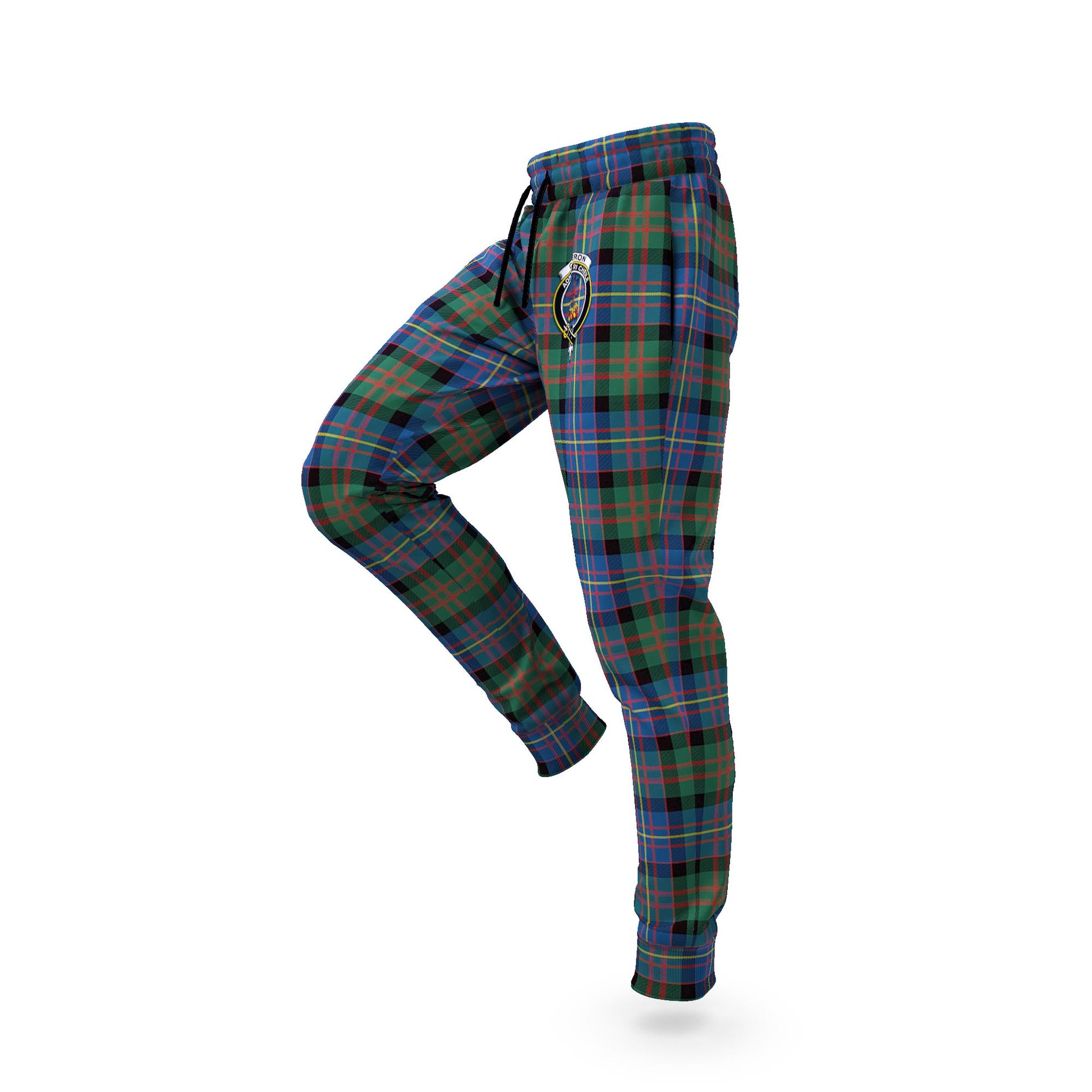 Cameron of Erracht Ancient Tartan Joggers Pants with Family Crest S - Tartan Vibes Clothing