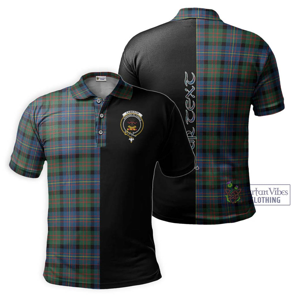 Cameron of Erracht Ancient Tartan Polo Shirt with Family Crest and Half Of Me Style Kid - Tartanvibesclothing Shop