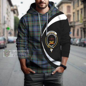 Cameron of Erracht Ancient Tartan Hoodie with Family Crest Circle Style