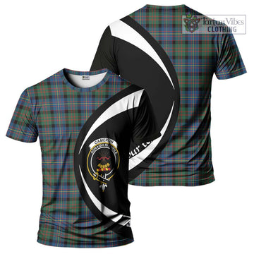 Cameron of Erracht Ancient Tartan T-Shirt with Family Crest Circle Style