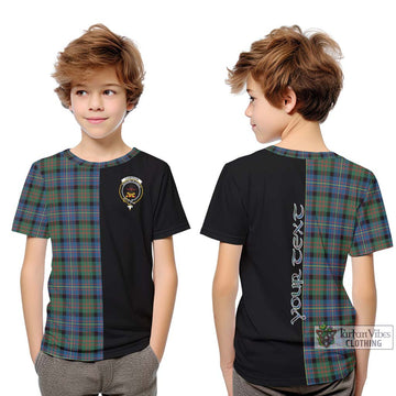 Cameron of Erracht Ancient Tartan Kid T-Shirt with Family Crest and Half Of Me Style