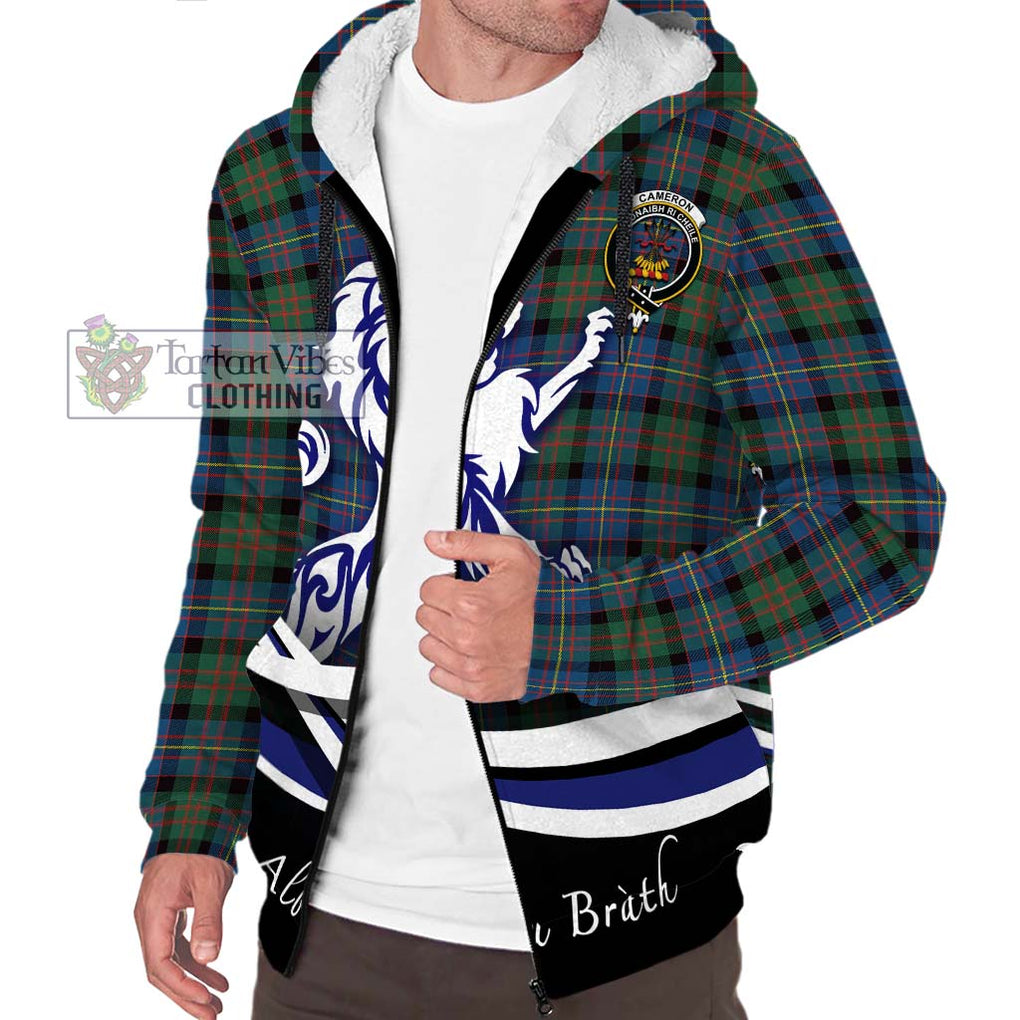 Cameron of Erracht Ancient Tartan Sherpa Hoodie with Alba Gu Brath Regal Lion Emblem Unisex S - Tartanvibesclothing Shop