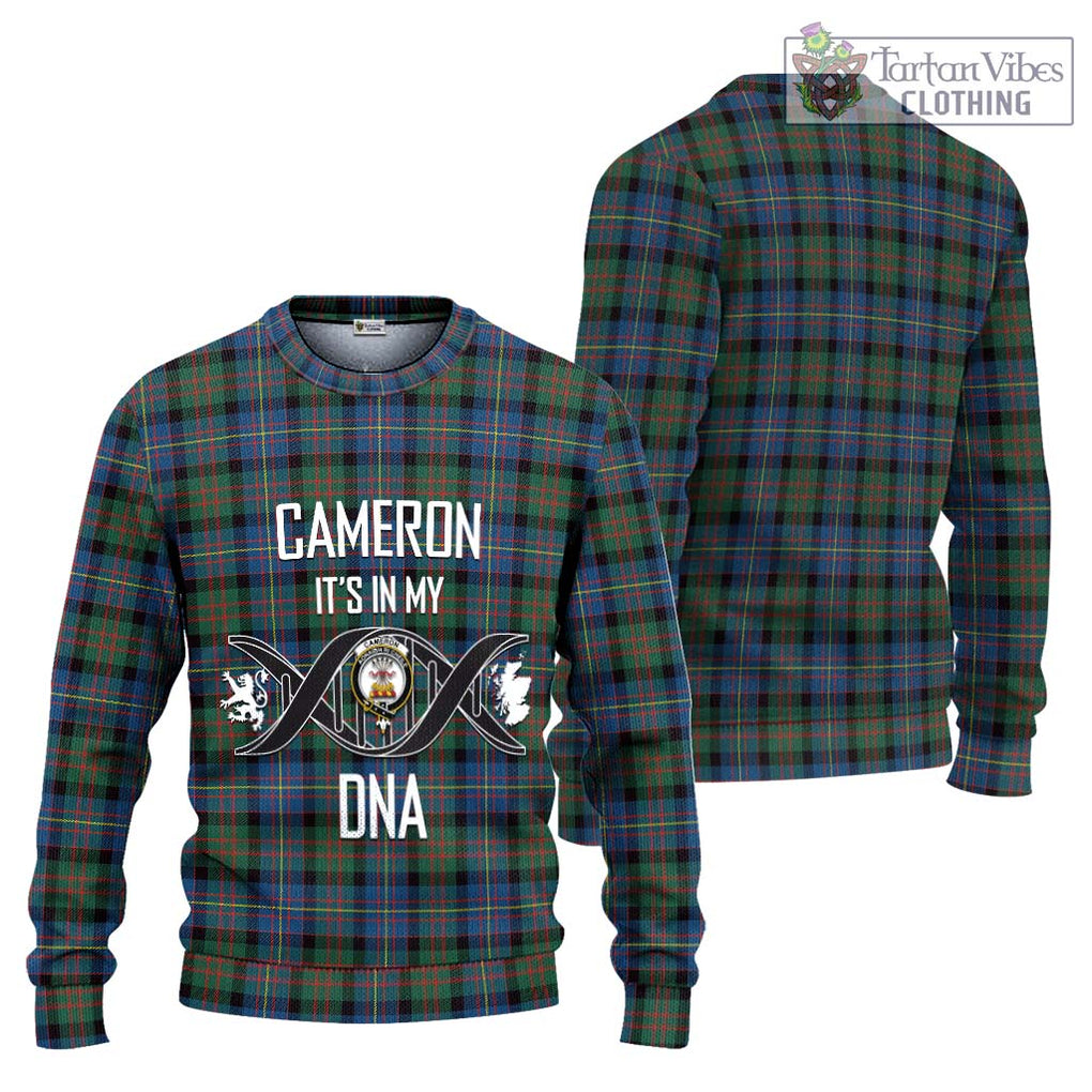 Cameron of Erracht Ancient Tartan Knitted Sweater with Family Crest DNA In Me Style Unisex - Tartanvibesclothing Shop