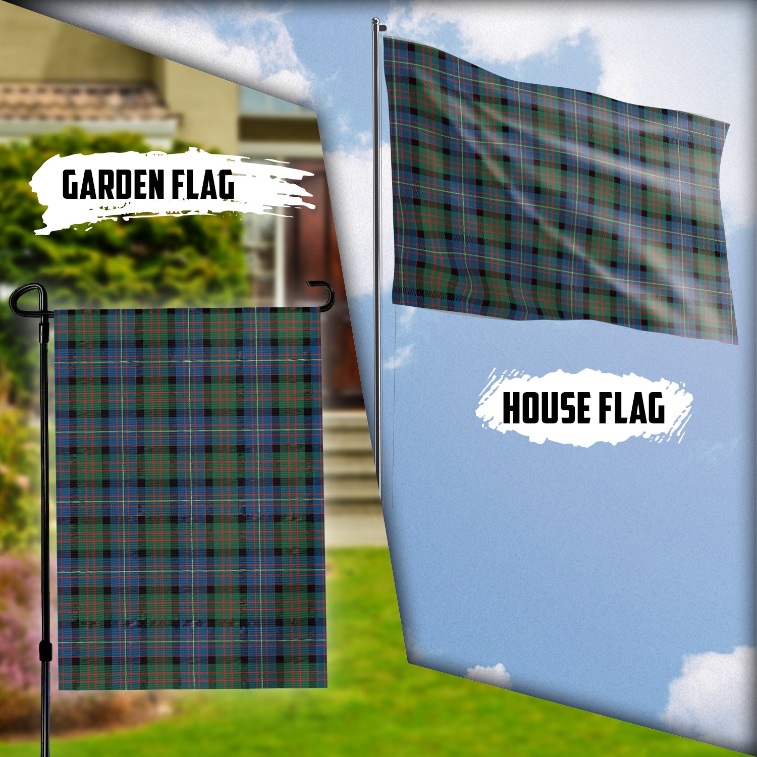 Cameron of Erracht Ancient Tartan Flag Garden Flag (Vertical) - Tartan Vibes Clothing