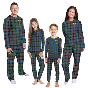 Cameron of Erracht Ancient Tartan Pajamas Family Set with Family Crest