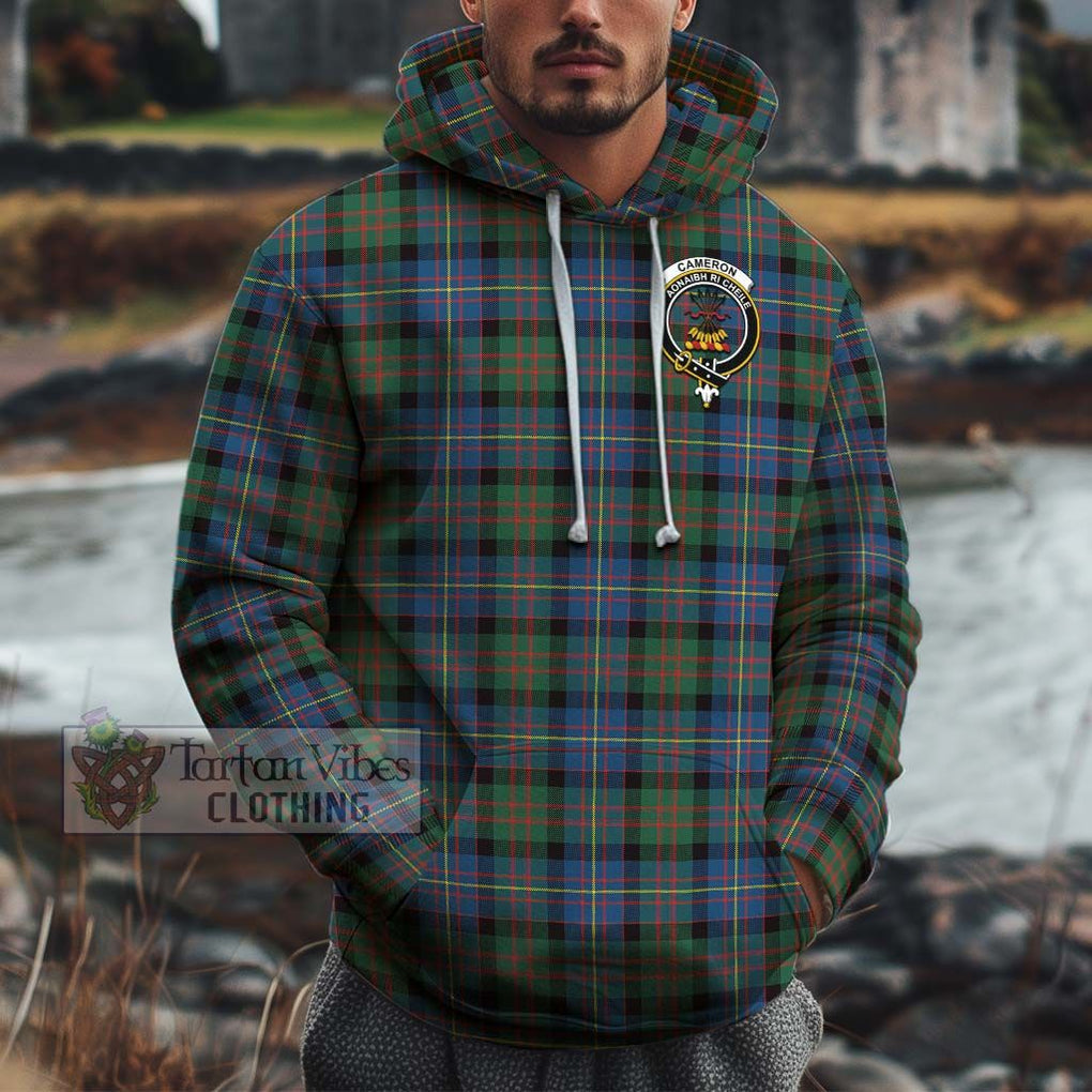 Cameron of Erracht Ancient Tartan Cotton Hoodie with Family Crest Pullover Hoodie XS - Tartan Vibes Clothing