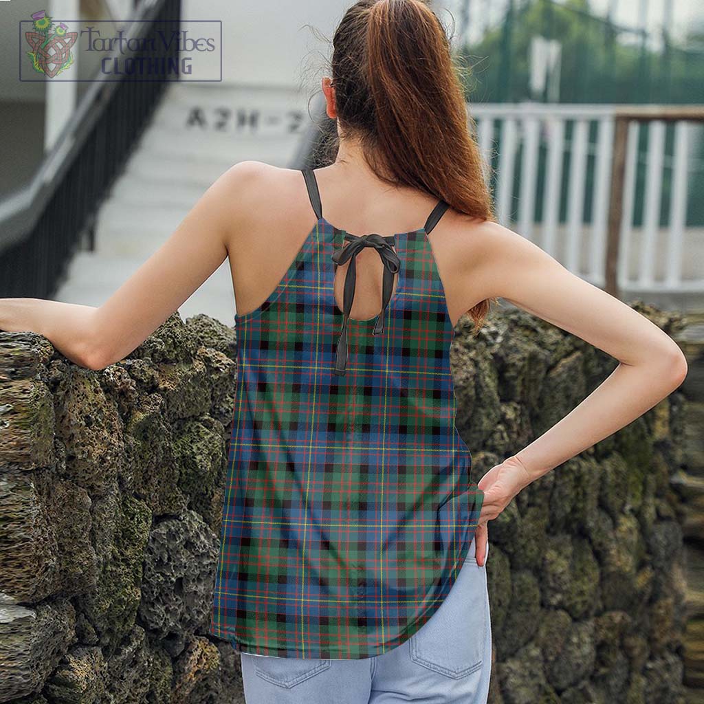 Tartan Vibes Clothing Cameron of Erracht Ancient Tartan Loose Halter Neck Camisole