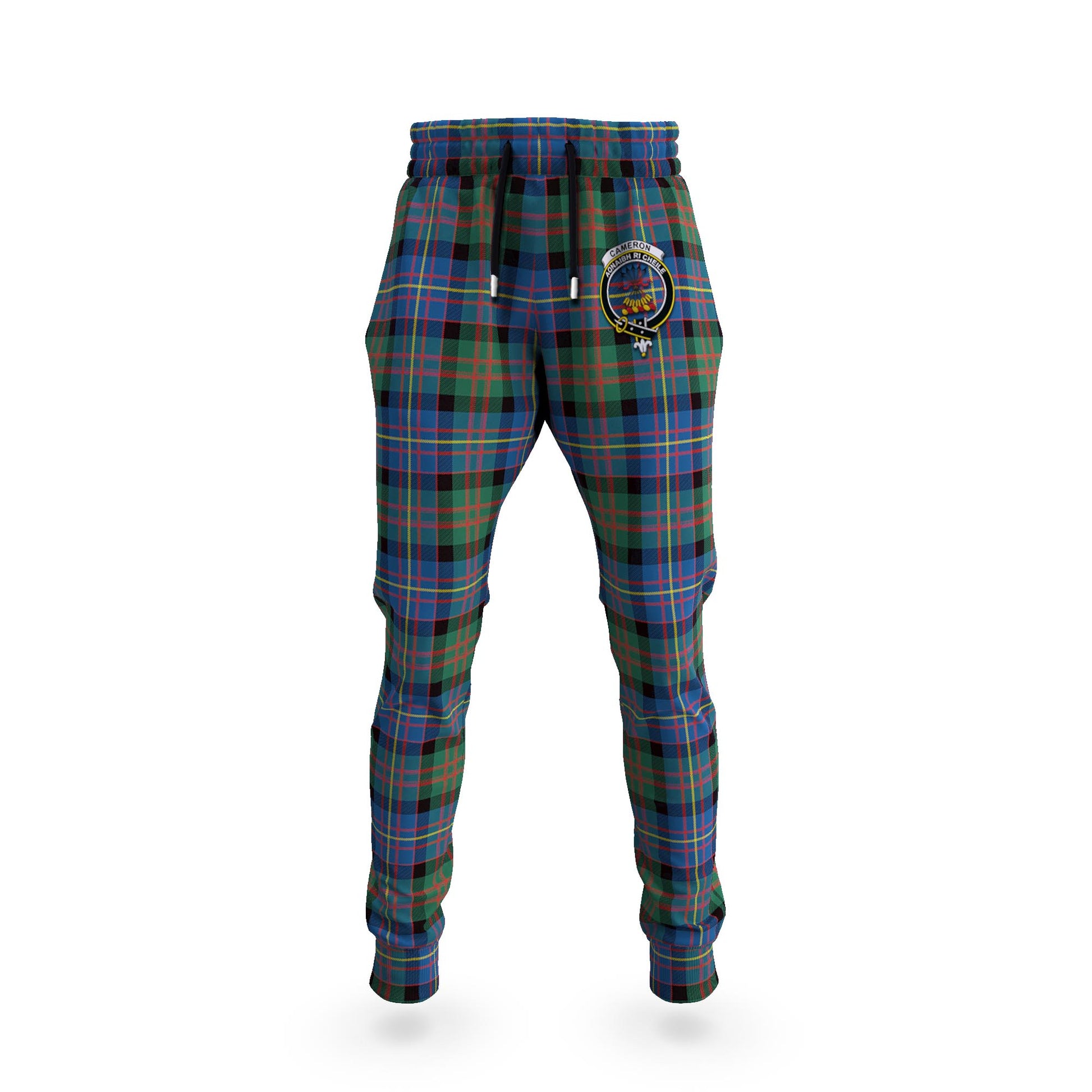 Cameron of Erracht Ancient Tartan Joggers Pants with Family Crest 5XL - Tartan Vibes Clothing