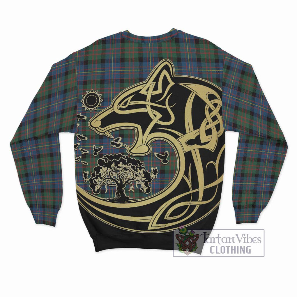 Cameron of Erracht Ancient Tartan Sweatshirt with Family Crest Celtic Wolf Style - Tartan Vibes Clothing