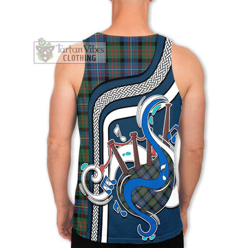 Cameron of Erracht Ancient Tartan Men's Tank Top with Epic Bagpipe Style