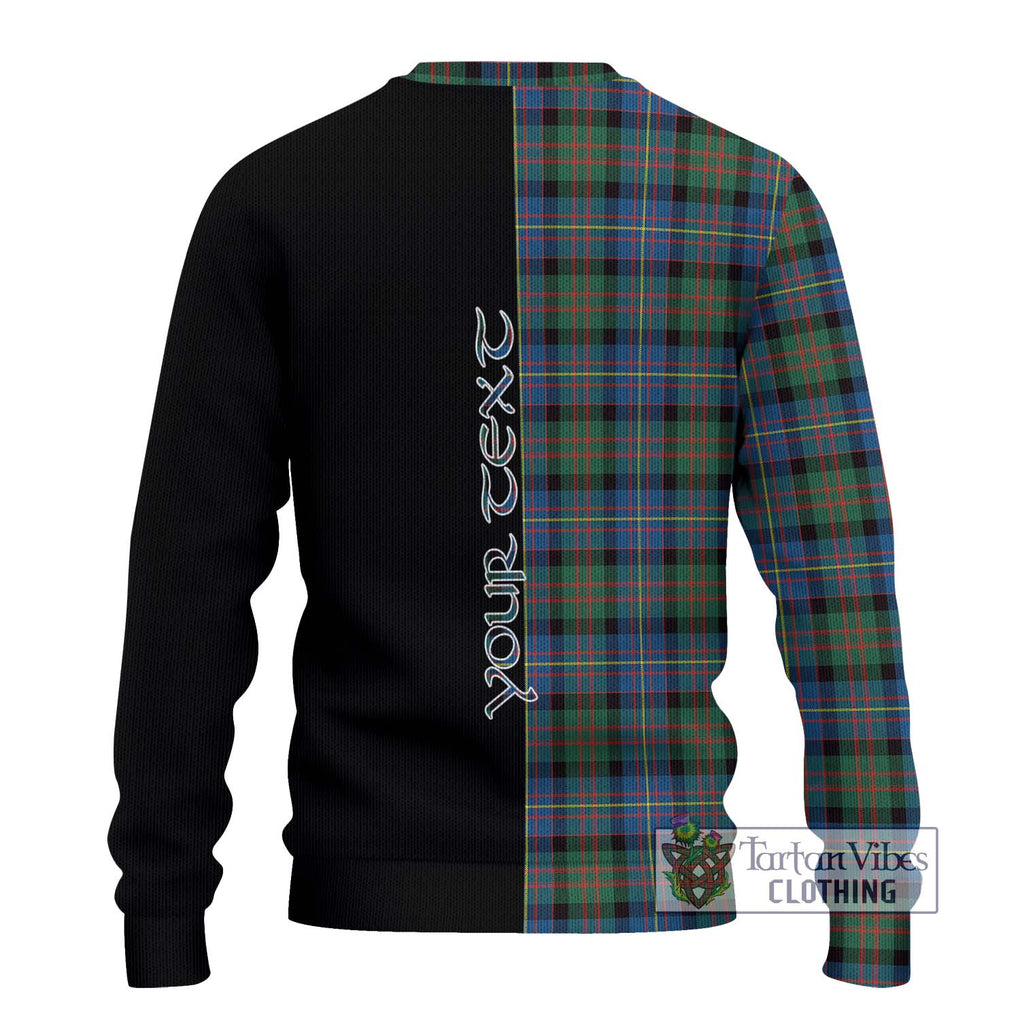 Cameron of Erracht Ancient Tartan Knitted Sweater with Family Crest and Half Of Me Style - Tartanvibesclothing Shop