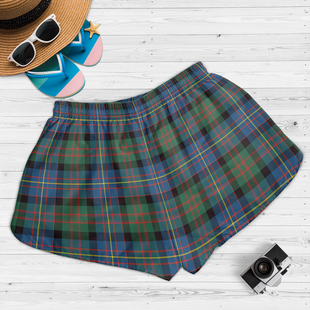 cameron-of-erracht-ancient-tartan-womens-shorts-with-family-crest