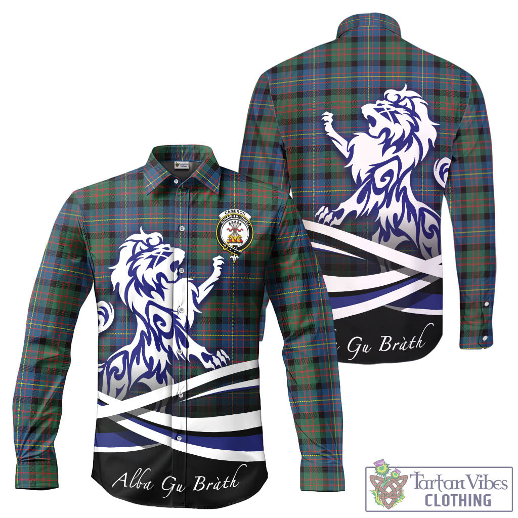 cameron-of-erracht-ancient-tartan-long-sleeve-button-up-shirt-with-alba-gu-brath-regal-lion-emblem