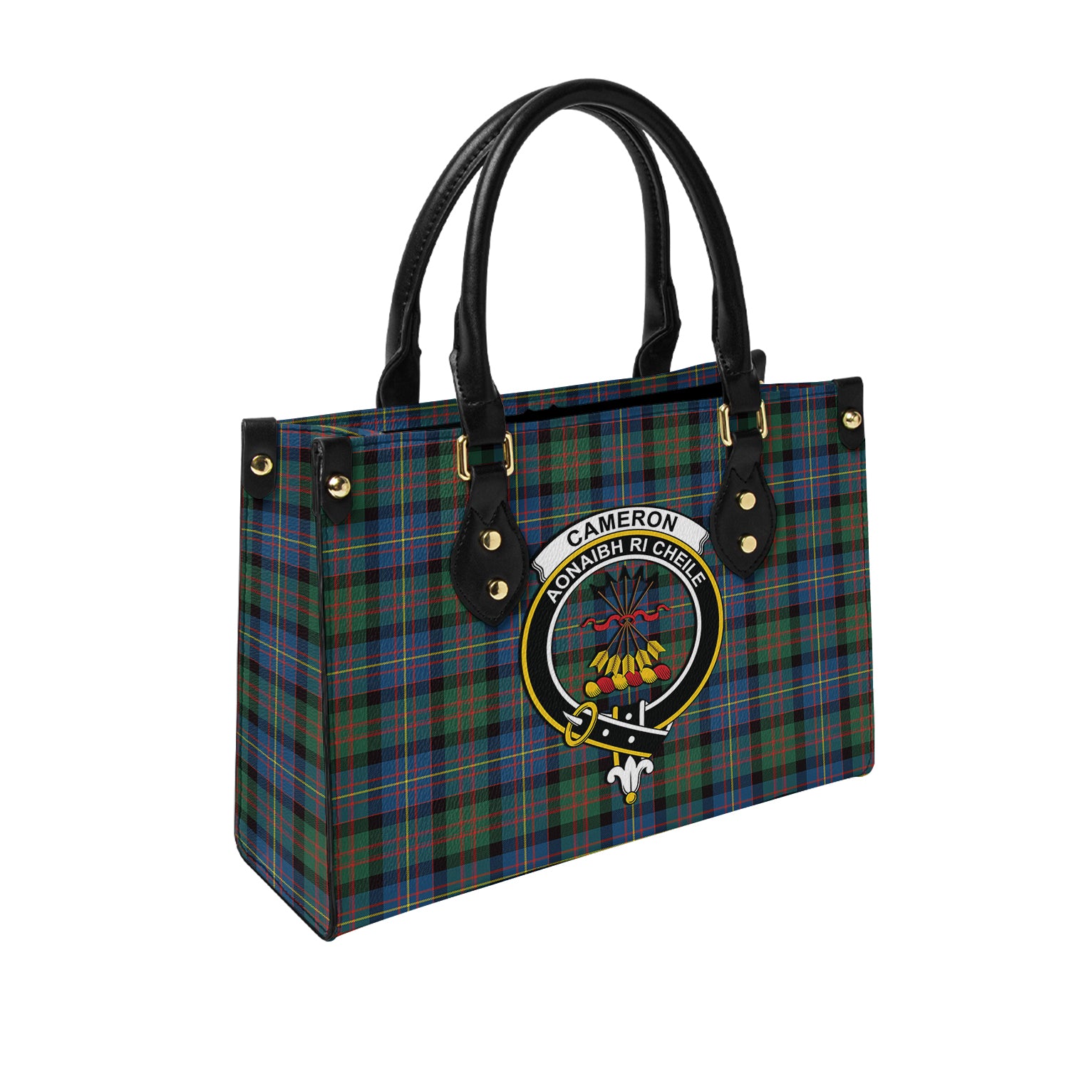 cameron-of-erracht-ancient-tartan-leather-bag-with-family-crest