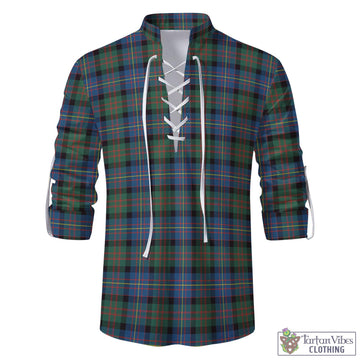 Cameron of Erracht Ancient Tartan Men's Scottish Traditional Jacobite Ghillie Kilt Shirt