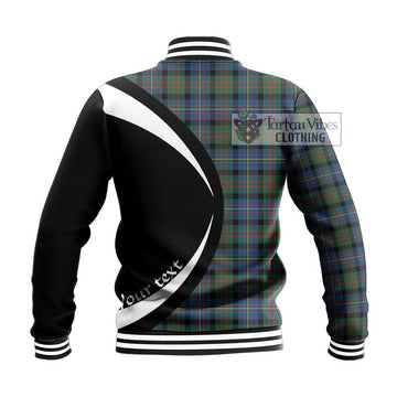 Cameron of Erracht Ancient Tartan Baseball Jacket with Family Crest Circle Style