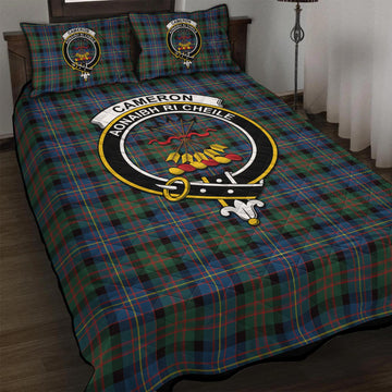 Cameron of Erracht Ancient Tartan Quilt Bed Set with Family Crest