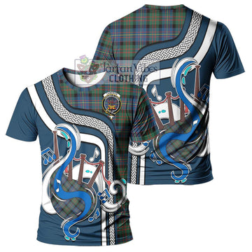 Cameron of Erracht Ancient Tartan T-Shirt with Epic Bagpipe Style