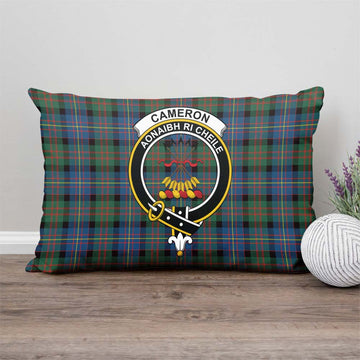 Cameron of Erracht Ancient Tartan Pillow Cover with Family Crest