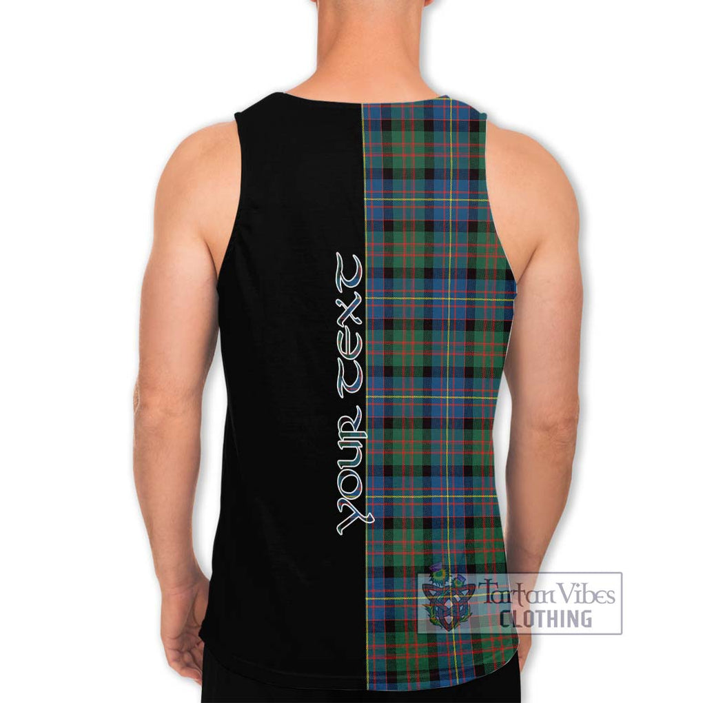 Cameron of Erracht Ancient Tartan Men's Tank Top with Family Crest and Half Of Me Style - Tartanvibesclothing Shop