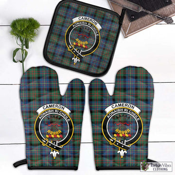 Cameron of Erracht Ancient Tartan Combo Oven Mitt & Pot-Holder with Family Crest