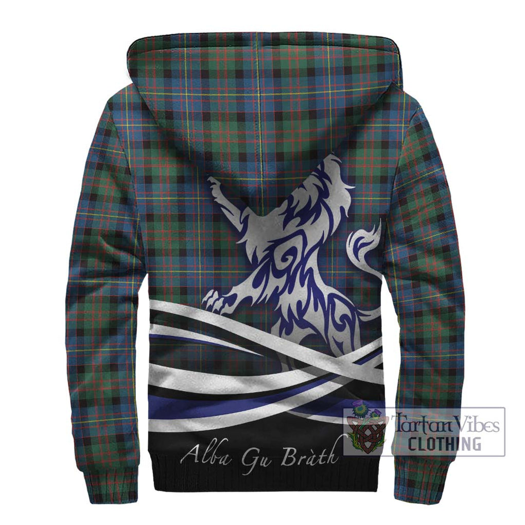 Cameron of Erracht Ancient Tartan Sherpa Hoodie with Alba Gu Brath Regal Lion Emblem - Tartanvibesclothing Shop