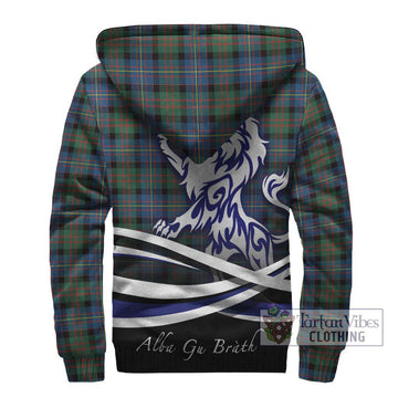 Cameron of Erracht Ancient Tartan Sherpa Hoodie with Alba Gu Brath Regal Lion Emblem