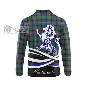 Cameron of Erracht Ancient Tartan Long Sleeve Polo Shirt with Alba Gu Brath Regal Lion Emblem