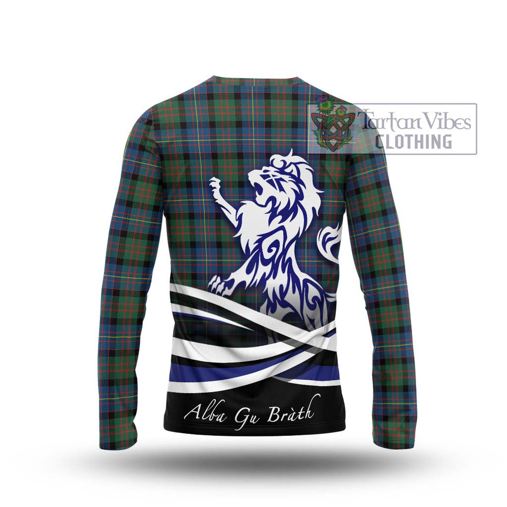 Cameron of Erracht Ancient Tartan Long Sleeve T-Shirt with Alba Gu Brath Regal Lion Emblem - Tartanvibesclothing Shop