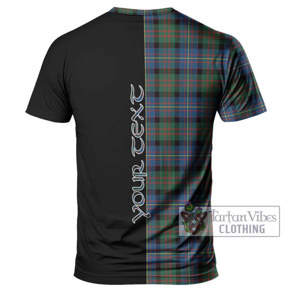 Cameron of Erracht Ancient Tartan T-Shirt with Family Crest and Half Of Me Style - Tartanvibesclothing Shop